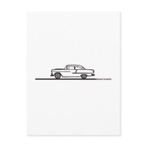 1955 Chevy Hardtop Post Post Card
