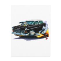 1955 Chevy Nomad Black Car Post Cards
