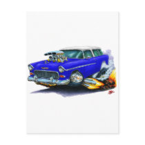 1955 Chevy Nomad Blue Car Post Card
