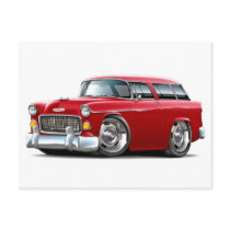 1955 Chevy Nomad Red Car Postcards
