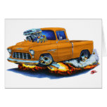 1955 Chevy Pickup Orange Truck Greeting Cards