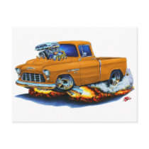 1955 Chevy Pickup Orange Truck Post Cards