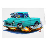 1955 Chevy Pickup Turquoise Truck Greeting Cards