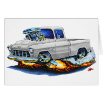 1955 Chevy Pickup White Truck Card