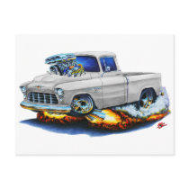 1955 Chevy Pickup White Truck Post Card
