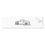 1955 Chevy Sedan  Two Door Post Bumper Sticker