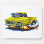 1955 Chevy Stepside Pickup Yellow Truck Mousepad