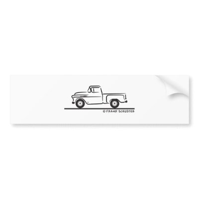 1955 Chevy Truck Bumper Sticker by frankschuster