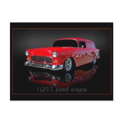 1955 panel wagon postcard by fredsredt