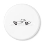 1956 1957 Chevrolet Corvette Hardtop Fridge Magnets