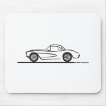 1956 1957 Chevrolet Corvette Hardtop Mouse Pads