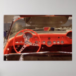 1956 Chevrolet Corvette Steering Wheel and Dash posters
