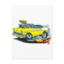 1956 Chevy 150-210 Yellow Car Postcard