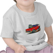1956 Chevy Belair Red Car Tee Shirt