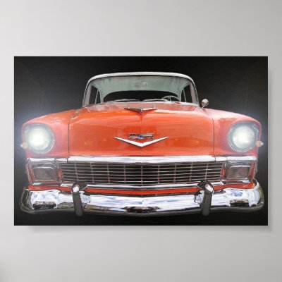 1956 CHEVY "LIGHTS ON" POSTER by cjaber