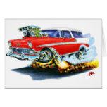 1956 Chevy Nomad Red Car Greeting Cards