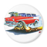 1956 Chevy Nomad Red Car Magnets