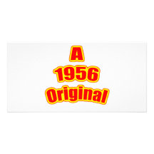 1956 Original Red Customised Photo Card