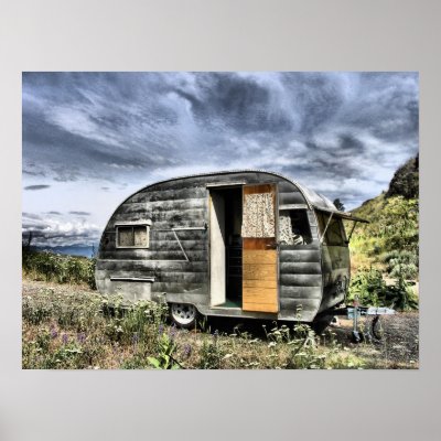 1956 Shasta Canned Ham Print by ClassicTrailerArt