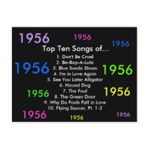 1956 Songs Post Card