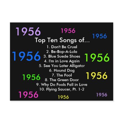 1956 Songs Post Card by archemedes