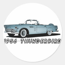 1956 Thunderbird Round Sticker
