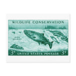 1956 Wildlife Conservation, Salmon postcards