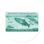 1956 Wildlife Conservation, Salmon Stickers
