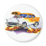 1957 Chevy 150-210 Flames Car Magnet