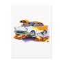 1957 Chevy 150-210 Flames Car Post Card