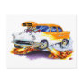 1957 Chevy 150-210 Flames Car Postcard