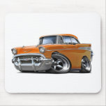 1957 Chevy Belair Orange Hot Rod Mouse Pad