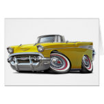 1957 Chevy Belair Yellow Convertible Greeting Card