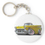 1957 Chevy Belair Yellow Convertible Keychains