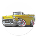 1957 Chevy Belair Yellow Convertible Sticker