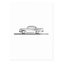 1957 Chevy Hard Top Coupe postcards