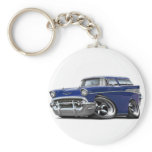 1957 Chevy Nomad Dark Blue Hot Rod Key Chains