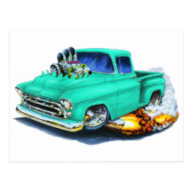 1957 Chevy Pickup Seafoam Green Postcards