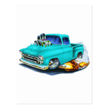 1957 Chevy Pickup Turquoise Post Card