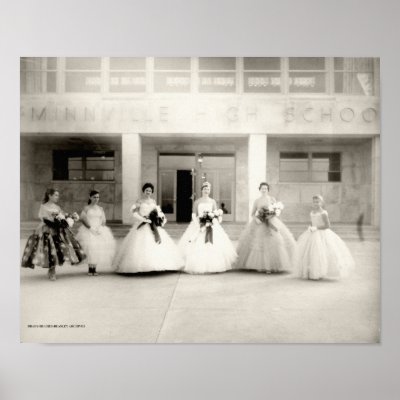 1957 Homecoming Queen and Court Print by bhbphotos