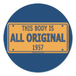 1957 Original Car Body Round Sticker