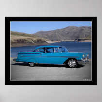 1958 Chevrolet Bel Air Classic Car Poster