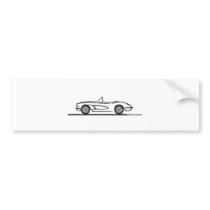 1958 Corvette Convertible Bumper Sticker