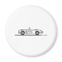 1958 Corvette Convertible Refrigerator Magnet