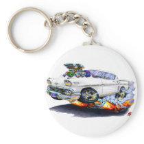 1958 Impala White Car Keychain
