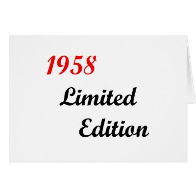 1958 Limited Edition Cards by birthyeardesigns4