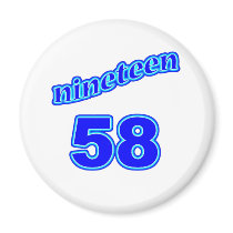 1958 Nineteen 58 Refrigerator Magnet