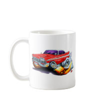 1958 Plymouth Fury Red Car Coffee Mug