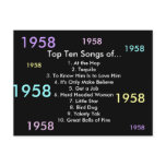 1958 Songs Post Card