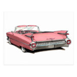 1959 Cadillac Pink Car Postcard